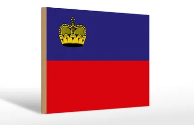 Produktbild von Holzschild Flagge Liechtenstein 30x20cm Flag Liechtenstein