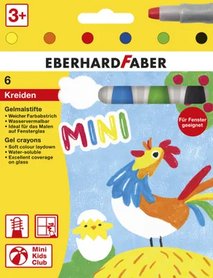 Productafbeelding van EBERHARD FABER 529006, EBERHARD FABER Gekleurde potloden Basic, set van 6 in een kartonnen doos