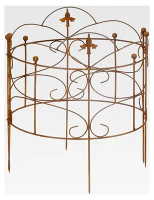 Produktbild von Staudenhalter rund 2-teilig bodennah Rankhilfe Ø60cm Eisen Rost 70cm hoch