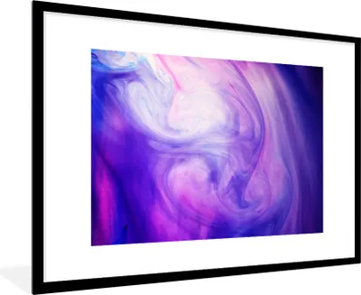 Produktbild von MuchoWow® Gerahmtes Poster Malerei - Abstrakt - Design 90x60 cm - Poster mit Schwarzem Bilderrahmen Wandposter Rahmen Foto Bilder - Wanddekoration - Fotos