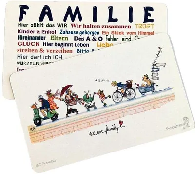 Produktbild von 2 Holzschneidebretter FAMILY ca. 14,8 x 23,4 cm