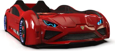 Produktbild von Autobett LAMBO mit Flügeltüren : Rot Farbe: Rot