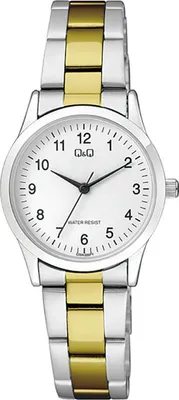 Image de Montre Q&Q pour femme avec bracelet en acier inoxydable, argenté & doré