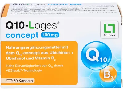 Productafbeelding van Q10-Loges, capsules met 100 mg co-enzym Q10, 60 capsules