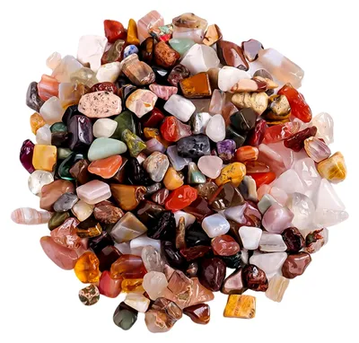 Produktbild von 800g Edelsteinmix, 8-12mm natürliche Trommelsteine, Halbedelsteine für Aquarien- und Blumentopfdekoration