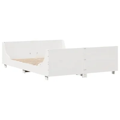 Produktbild von Massivholzbett ohne Matratze Weiß 160x200 Kiefernholz