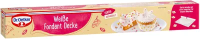 Produktbild von Dr. Oetker Weiße Fondant Decke Tortendekoration 450g 3er Packung