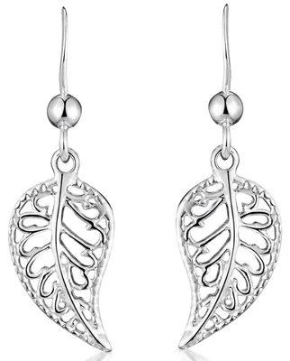 Image de MATERIA, créoles pendantes de Matthias Wagner, modèle SO-20, en argent 925 rhodié, pour femmes