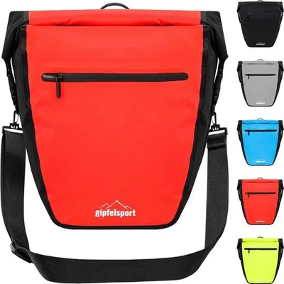 Produktbild von Famanu Fahrradtasche für Gepäckträger - wasserdicht, reflektierend, rot