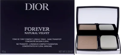 Productafbeelding van Dior Forever Natural Velvet, compacte verpakking, crème, geschikt voor elk huidtype, hydraterend, verstevigt de poriën, lichte dekking, neutrale tint