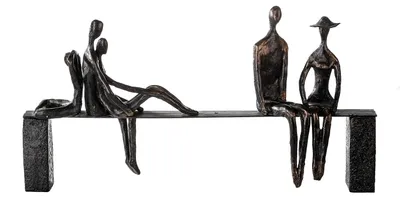 Imagen del producto de Escultura Gilde, "Ocio", motivo bancario, grupo, resina sintética, metal, color , color bronce, unidad de venta: 1, largo: 7 cm, ancho: 45 cm, alto: 23 cm. 59772 4001250597728