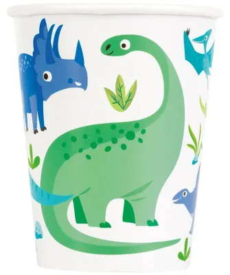 Produktbild von Dinosaurier blau & grün 8 Becher