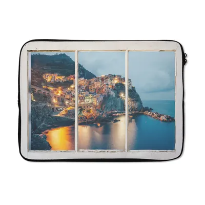 Produktbild von MuchoWow® Laptop Hülle 13 Zoll Aussicht - Meer - Italien Laptoptasche - Laptophülle - Sleeve - Rundumschutz