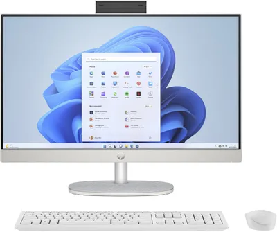 Produktbild von HP AIO 24-cr0011nw i5-1335U 23,8"FHD AG IPS 16 GB DDR4 3200 SSD512 Intel Iris Xe Grafik Win11 2 Jahre Shell Weiß