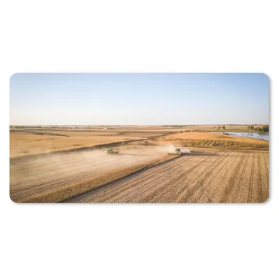 Produktbild von MuchoWow® Schreibtischunterlage Feld - Bauernhof - Traktor - Landwirt - Landleben 80x40 cm - XXL Mauspad - Gaming Mauspad