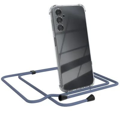 Produktbild von EAZY CASE Handykette kompatibel mit Samsung Galaxy A14 5G, Handyhülle mit Umhängeband, Handykordel, Schutzhülle Clear, Band in Grün