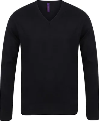 Produktbild von Henbury - Sweatshirt V-Ausschnitt für Herren PC5898 (S) (Schwarz)
