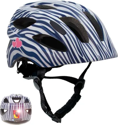 Produktbild von Kinderfahrradhelm 6-12 Jahre |Weiße Streifen| Crazy Safety| EN1078