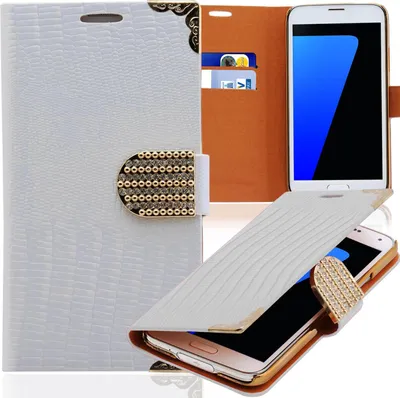 Produktbild von Bookstyle Schlangenleder Samsung Galaxy Y Weiss