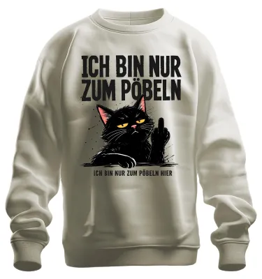 Immagine prodotto di Maglietta/Felpa con scritta "Sono qui solo per insultare", design "Nera", stile sarcastico e ironico, taglia 3XL