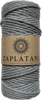 Produktbild von Zaplatani Baumwollschnur Makramee Grau 5mm 50m