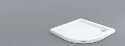 Produktbild von Duschwanne Viertelkreis  85x85x7cm  flach,Radius 550