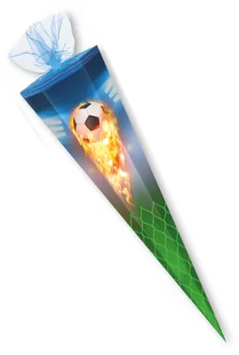Produktbild von Schultüte / Zuckertüte / 85cm / eckig / "Fußball"