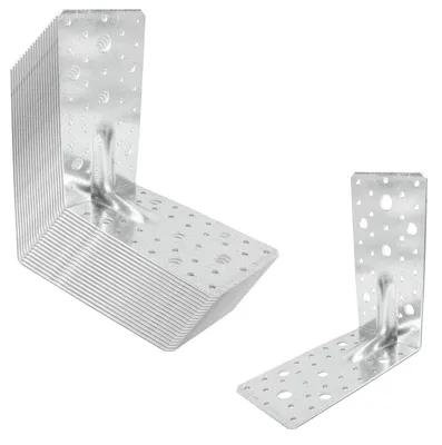 Produktbild von SOTECH Bauwinkel Winkelverbinder 90° mit Sicke 175 x 175 x 90 mm – verzinkt (20 Stück)