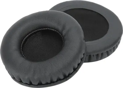Obrázek produktu pro Plyisty univerzální náhradní náušníky s průměrem 75 mm, kožené chrániče sluchu s pěnovým bavlněným zvukovým filtrem pro náhlavní soupravu, bezdrátová herní sluchátka přes uši