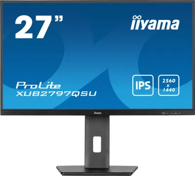 Obrázok produktu pre iiyama ProLite XUB2797QSU-B1, 68,6 cm (27"), 2560 x 1440 px, Wide Quad HD, LED, 1 ms, Čierna