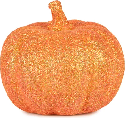Produktbild von Kürbis Dekoration orange-glitzer 12,5 cm -