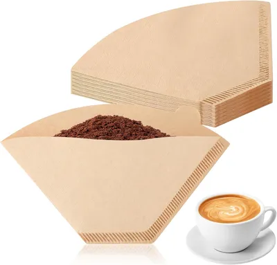 Produktbild von Kaffeefilter 100 Stück Kaffeefilterpapier, Filterbeutel, Größe 4 V, Kaffeefilterpapier, Einweg-Filterpapier für Kaffeemaschinen, Kaffeekanne, Filterta