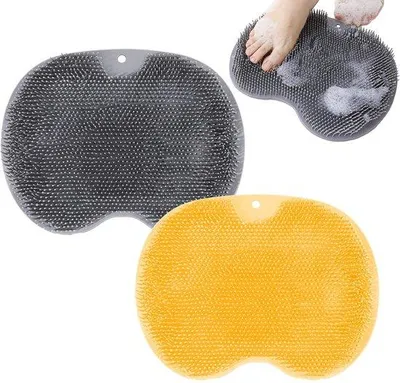 Obrázok produktu pre Ibenzoa® Silikónová podložka do sprchy s masážou nôh a protišmykovou úpravou – podložka do vane s jemnými štetinami pre dôkladné čistenie nôh a relaxáciu