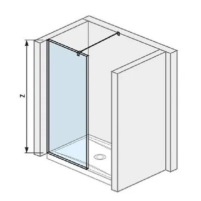 Zdjęcie produktu dla Jika Pure - Ścianka prysznicowa 700 mm, Jika Perla Glass, szkło przezroczyste H2674290026681
