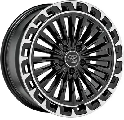 Produktbild von Alufelge Msw Msw 32 8,5X20 5X112 Et 53 Gloss Black+Diamond Lip