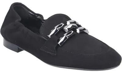 Image de Pantoufles en daim pour femmes, modèle mocassin, Valentina