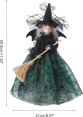 Obrázek produktu pro Halloween závoj Čarodějnice s pavučinovou sukní Panenka Halloween Desktop Ornament Party Decor Strašidelný dům Rekvizity