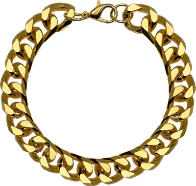 Produktbild von Oblique Unique Armband für Herren Damen Panzerkette Gliederarmband als Geschenk Geburtstag Fasching Karneval Party gold