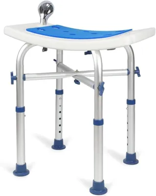 Produktbild von Duschhocker - Badstuhl - Sicheres Duschen - Höhenverstellbar - Belastbar bis 150 kg - Weiß