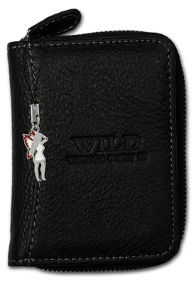 Produktbild von Minibörse Portemonnaie schwarz Wild Things Only Leder D2OPJ111S