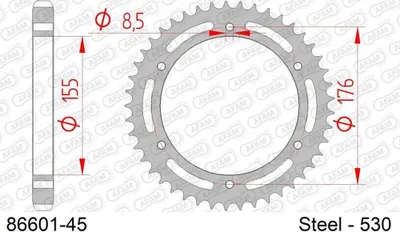Immagine prodotto di Pignone Esjot Afam 530 45Z acciaio argento