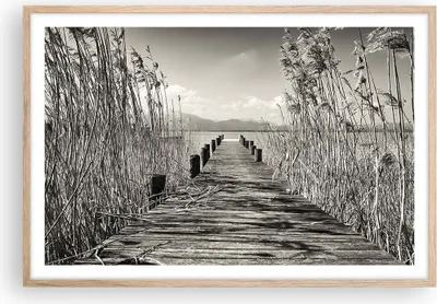 Produktbild von Gerahmtes Poster - Rahmen in heller Eiche - Brücke Pier Sepia - 91,5x61 cm - Wand Bild - Wanddeko - Wandbilder - Kunstposter - Wandposter - Bilderrahmen - Bilder - Kunstdruck - P2NAA91x61-4928