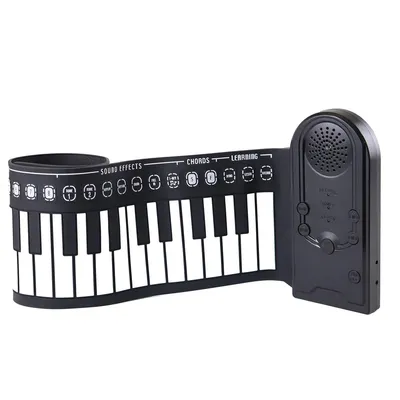 Produktbild von Roll-Up-Piano mit 49 Tasten, Tragbares Elektronisches Klavier für Anfänger,Faltbares,Elektronisches Digitales Musikklavier mit Aufnahmefunktion