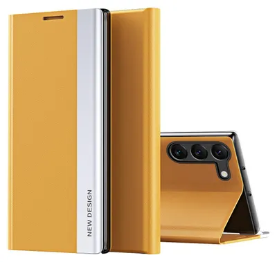 Immagine prodotto di Custodia per Samsung Galaxy S25+ Custodia magnetica in Finto cuoio con funzione stand Giallo