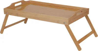 Produktbild von Frühstückstablett fürs Bett Bambus Tablett klappbar 50 x 30 cm