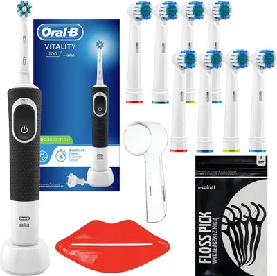 Obrázek produktu pro Braun Oral-B Vitality 100 Elektrický Zubní Kartáček Příslušenství Černé Hroty