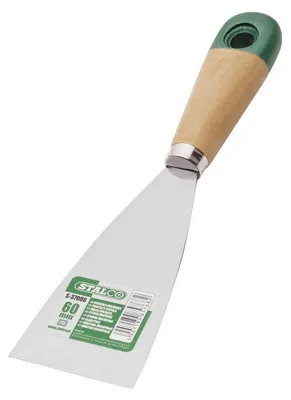 Obrázek produktu pro Špachtle malířská Stalco S-37008 nerez- dřevěná rukojeť- 80 mm