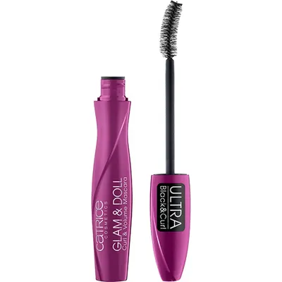 Obrázek produktu pro CATRICE Glam & Doll Curl & Volume, Černá, Black, Kudrnatící, Zvětšující objem, 10 ml, Ženy, AQUA (WATER), SYNTHETIC BEESWAX, GLYCERYL STEARATE, COPERNICIA CERIFERA (CARNAUBA) WAX, BUTYLENE...
