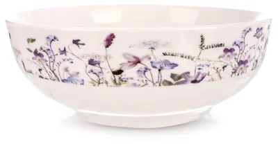 Produktbild von Orion | Salatschüssel - Ø 20,5 cm - Porzellan - Servierschüssel mit Wildblumenmuster 1,6 L