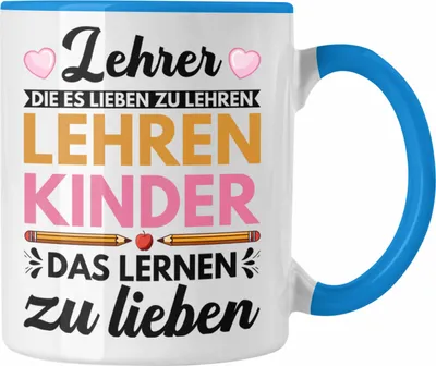 Produktbild von Trendation - Lehrer Abschiedsgeschenk Lehrerin Geschenk Tasse zum Abschied Klassenlehrerin Danke Geschenkidee (Blau)